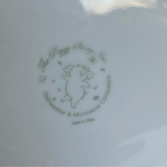 Childrens Baby Dish Set Dog Ceramic 3 Piece Cup Bowl Plate The Piggy Story Puppy - Picture 15 of 16